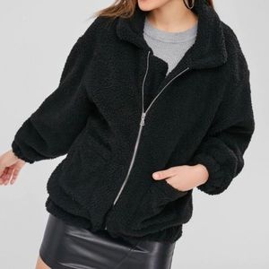 Fluffy teddy coat